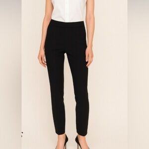 Akris Melissa Slim Leg Cotton Stretch Pants in Black